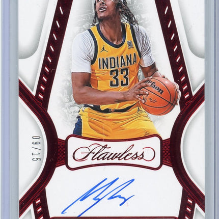 2024-25 Panini Flawless Flawless Autographs Ruby Myles Turner #/15 Auto #FA-MTP