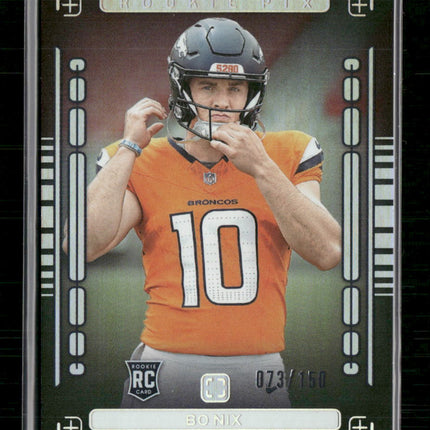2024 Panini Photogenic Rookie Pix Silver Bo Nix #/150 #18