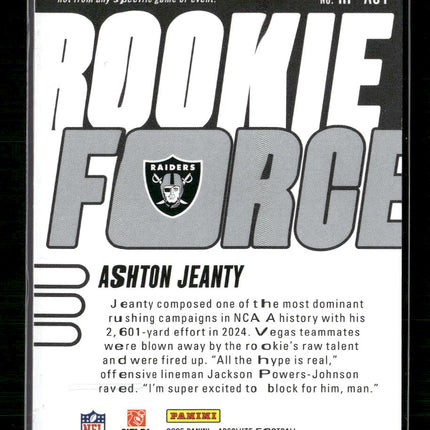 2025 Panini Absolute Rookie Force Ashton Jeanty #RF-AJY