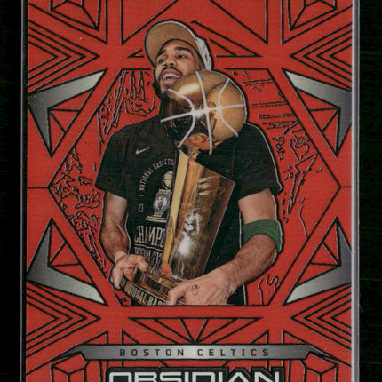 2024-25 Panini Obsidian Electric Etch Orange Flood Jayson Tatum #/125 #189