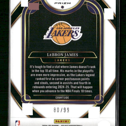 2024-25 Panini Select Purple Cracked Ice Prizm #/99 LeBron James #241