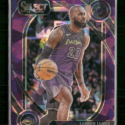 2024-25 Panini Select Purple Cracked Ice Prizm #/99 LeBron James #241