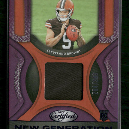 2025 Panini New Generation Jerseys Mirror Purple Dillon Gabriel #/399 #NGJ-DGL