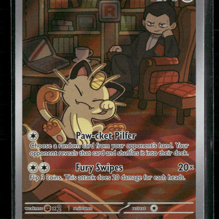 SV10: Destined Rivals Team Rocket's Meowth #203/182