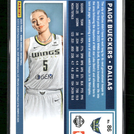 2025 Donruss WNBA Paige Bueckers Rookie #86