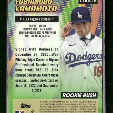 2024 Topps Chrome Chrome All-Etch Rookie Rush Yoshinobu Yamamoto #CERR-16
