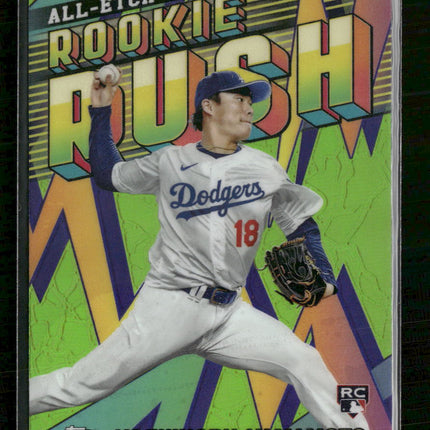 2024 Topps Chrome Chrome All-Etch Rookie Rush Yoshinobu Yamamoto #CERR-16