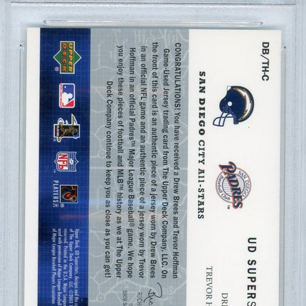 2002 Upper Deck City All-Stars Dual Jerseys D.Brees/T.Hoffman 10 PSA #DB/TH