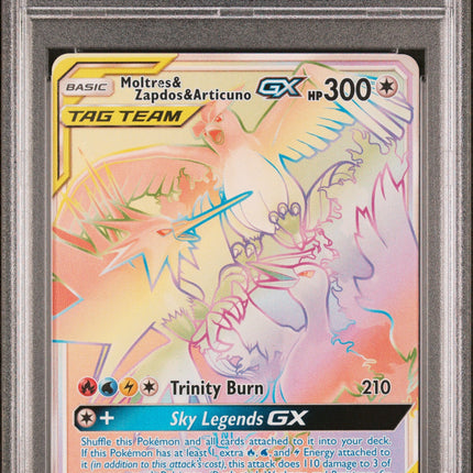 Pokemon Sun & Moon Hidden Fates Moltres & Zapdos & Articuno Gx 10 PSA #69/68