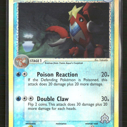 Team Magma vs Team Aqua Team Aqua's Crawdaunt Reverse Holofoil #14/95