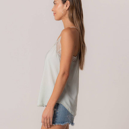 Lovestitch Lace Trim Slip Cami: Vanilla