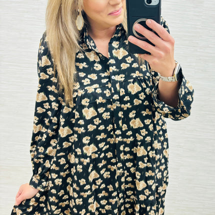 Abstract Tiered Dress