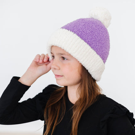 SALE Lilac/Coconut Cozy Pom Beanie
