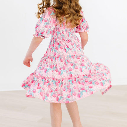 SALE Strawberry Shortcake Smocked Ruffle Dress