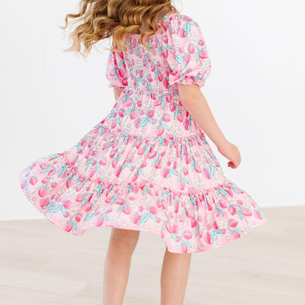 SALE Strawberry Shortcake Smocked Ruffle Dress