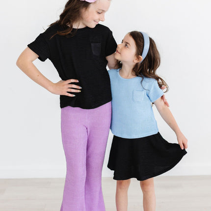 Sky Blue Scrunchy Pocket Tee
