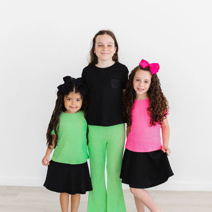 Neon Pink Scrunchy Pocket Tee