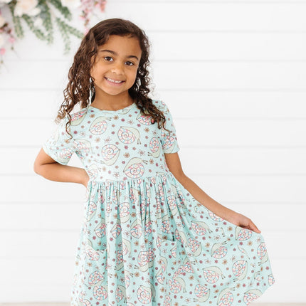 SALE Spring Snails S/S Pocket Twirl Dress