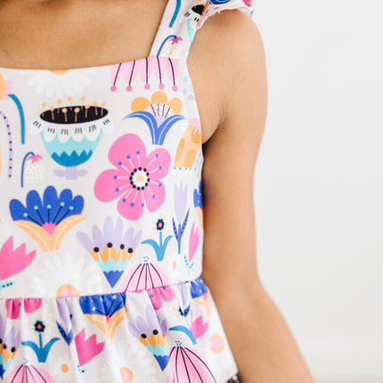 Tulip Blooms Ruffle Maxi Dress
