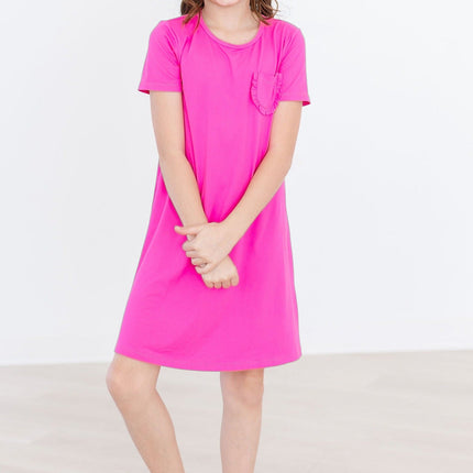 Hot Pink T-Shirt Dress