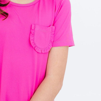 Hot Pink T-Shirt Dress