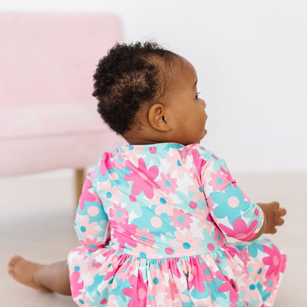 Petal Perfection 3/4 Sleeve Twirl Bodysuit