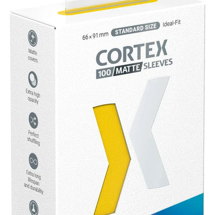 CORTEX SLEEVES MATTE STANDARD SIZE (100) - YELLOW
