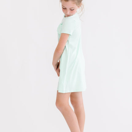 Pastel Green T-Shirt Dress