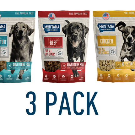 Adventure Fuel Freeze-dried Raw Grain-free Dog Food: 3 Pack
