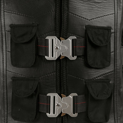 Handmade W Snipes Blade Vest Trinity Vampire Hunter Military Style Handmade Cosplay Costume Leather Vest