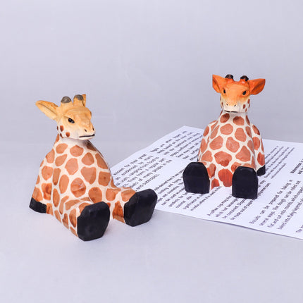 Paint Your Own Wood Carved Giraffe DIY Painting Kit