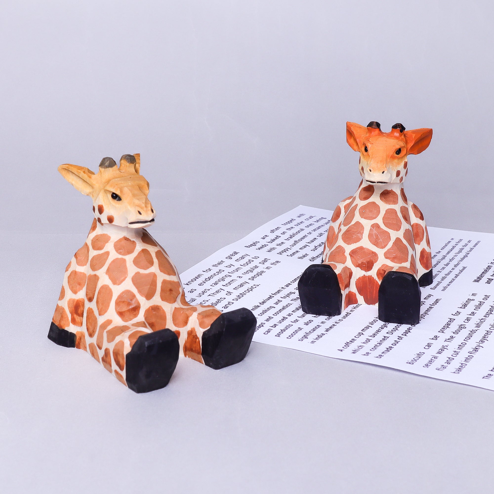 Paint Your Own Wood Carved Giraffe DIY Painting Kit
