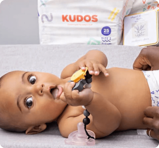 Diaper Box & Wipes Bundle | 100% Cotton-Lined TCF Diapers Size 1-6 | Kudos