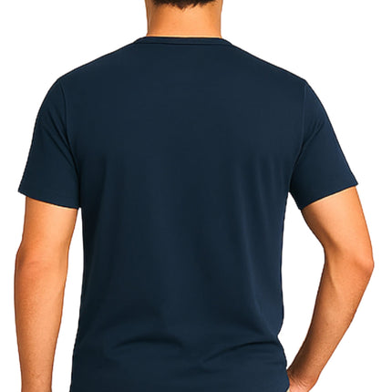 Men's Short Sleeve Henley Relaxed Fit Shirt with Pocket