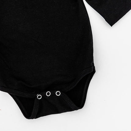 Black L/S Flutter Bodysuit
