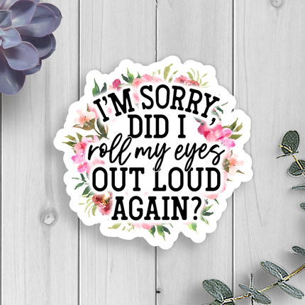 Roll My Eyes Vinyl Sticker