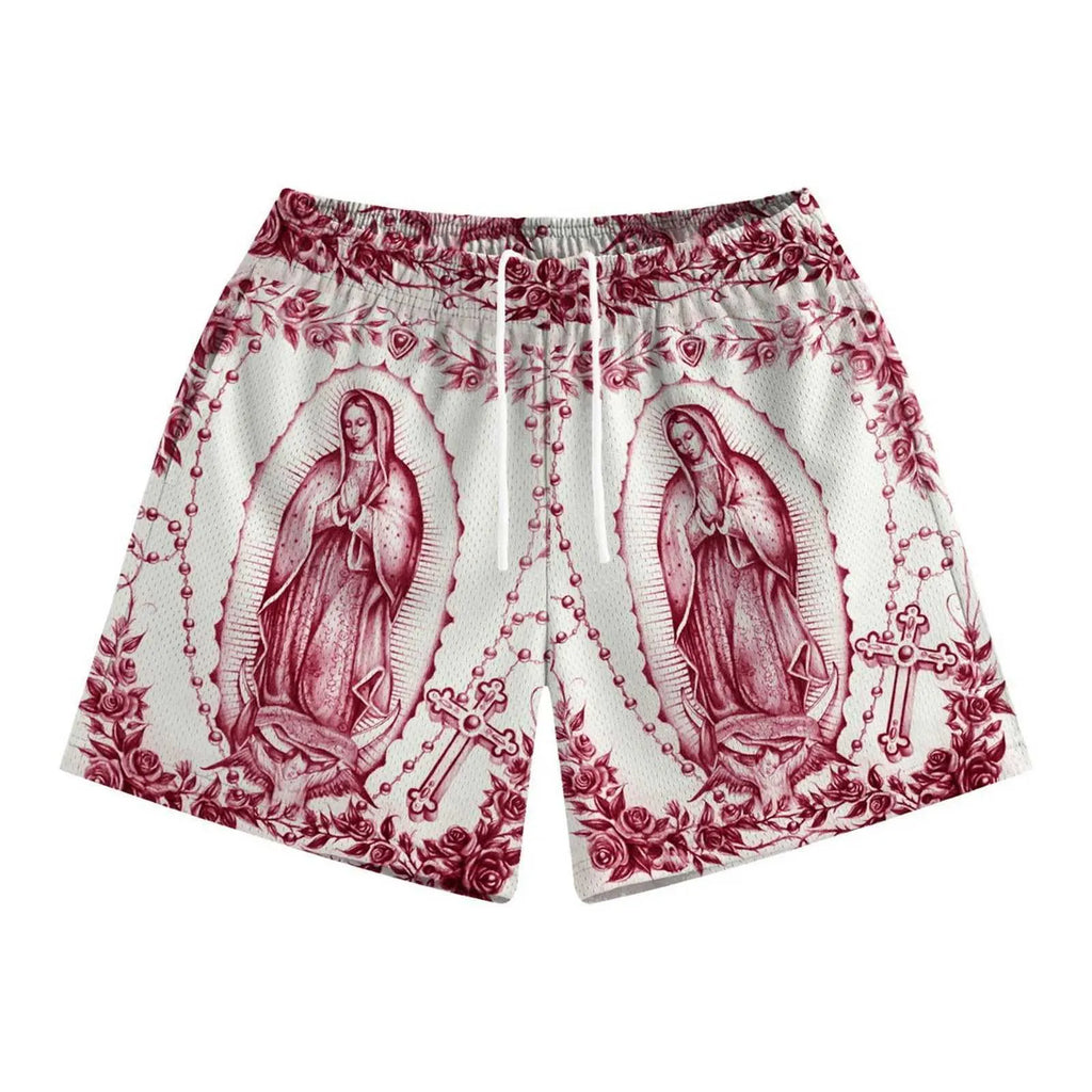 Sacred Saints Paisley Mesh Shorts