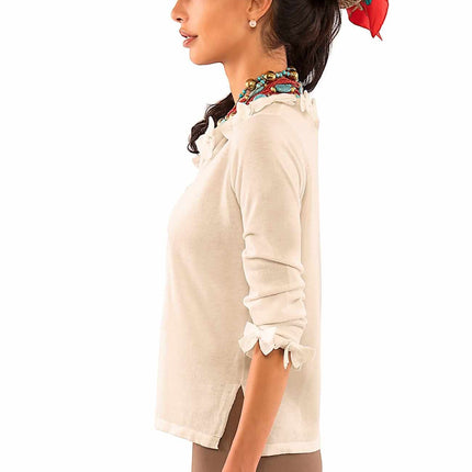 Navy Bow Trimmed Cardigan