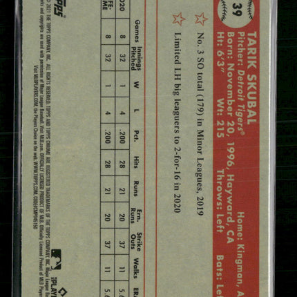 2021 Topps Chrome Platinum Anniversary Tarik Skubal Rookie #39