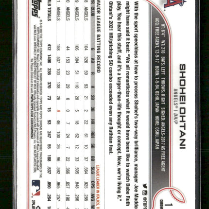 2022 Topps Chrome Shohei Ohtani #1