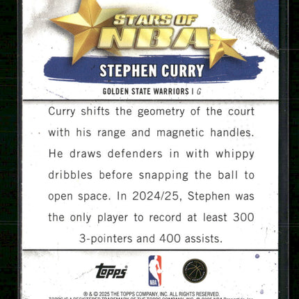 2025-26 Topps Stars of the NBA Blue Rainbow Stephen Curry #/150 #SA-5
