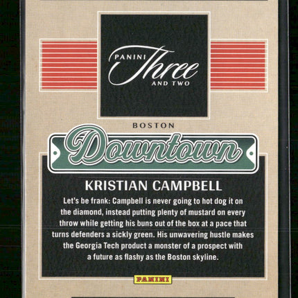2025 Panini Three and Two Downtown Kristian Campbell #2