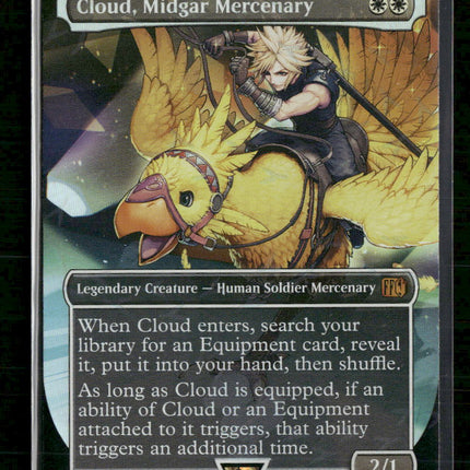 FINAL FANTASY Cloud, Midgar Mercenary (Borderless) (Chocobo Track Foil) #564