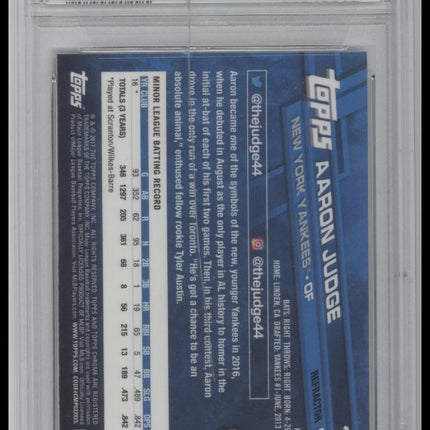 2017 T.C. Sepia Refractor Aaron Judge 10 PSA #169 (Damaged Slab NOT Card)