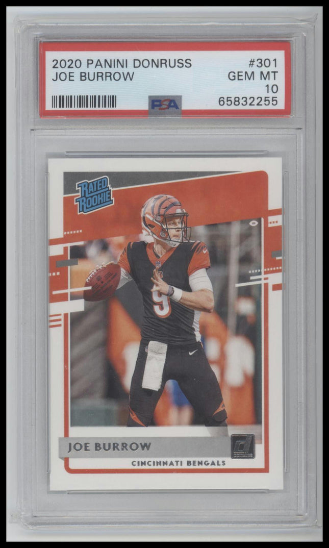 2020 Panini Donruss Joe Burrow 10 PSA #301