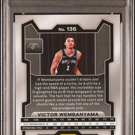 2023 Panini Prizm Victor Wembanyama 8 PSA #136