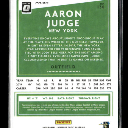 2020 Donruss Optic Lime Green Aaron Judge #130