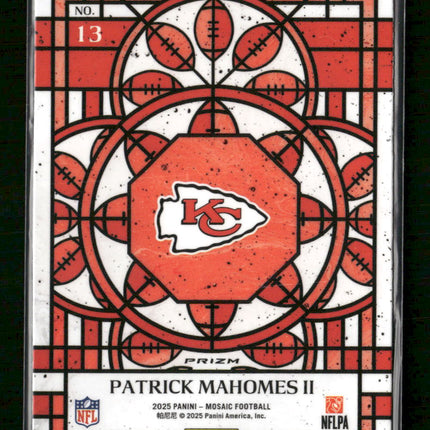 2025 Panini Mosaic Stained Glass Patrick Mahomes II #13