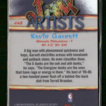 2000-01 Topps Gold Label Jam Artists Kevin Garnett #JA5