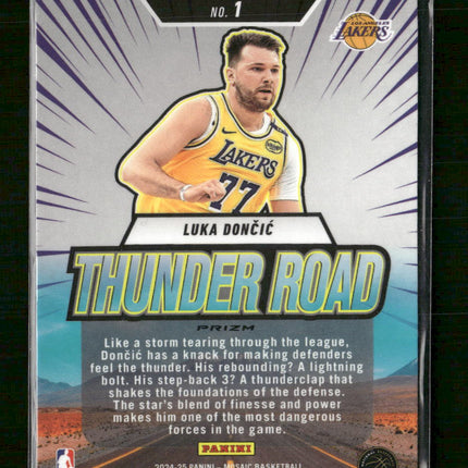 2024-25 Panini Mosaic Thunder Road Luka Doncic Prizm #1